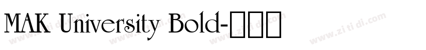 MAK University Bold字体转换